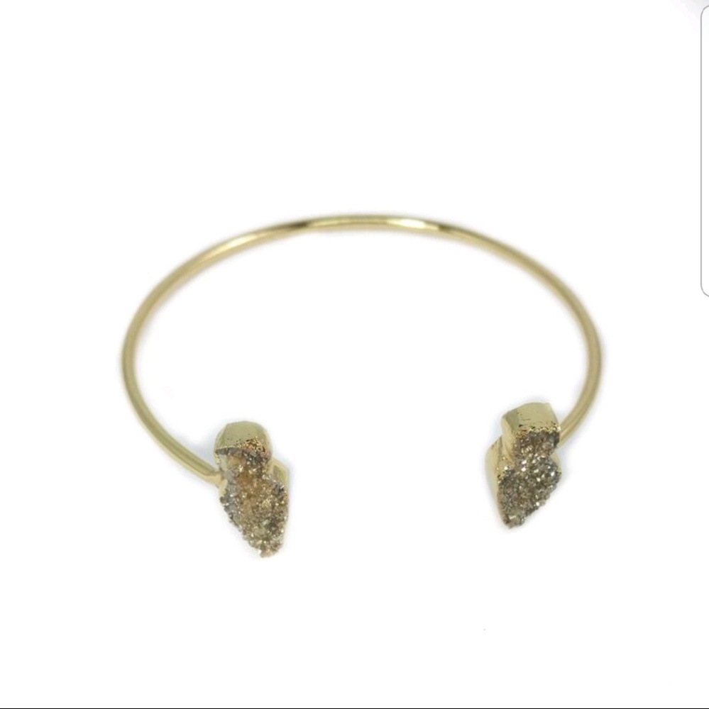 Taupe Druzy Cuff Bracelet